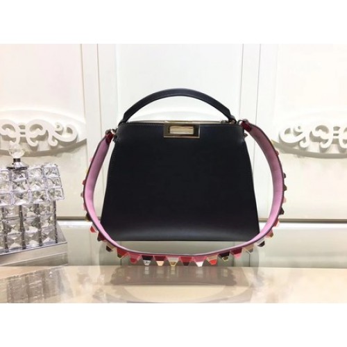 Fendi Peekaboo Bags Original Leather F3659 Black