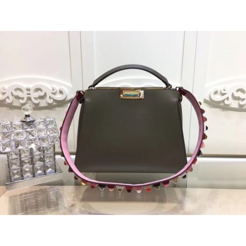 Fendi Peekaboo Bags Original Leather F3659 Green