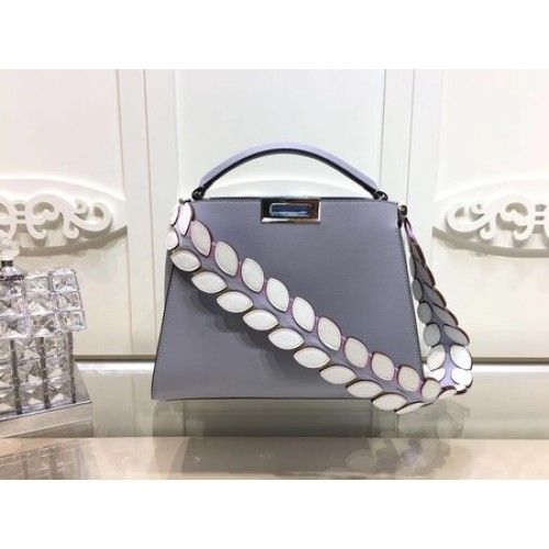 Fendi Peekaboo Bags Original Leather F3659 Grey