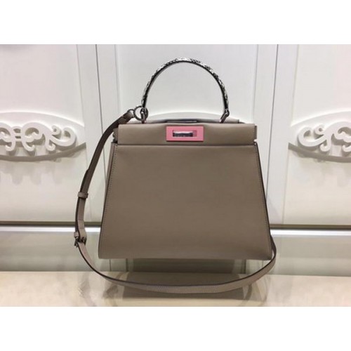 Fendi Peekaboo Small Bag Calfskin Leather FD26796 Camel