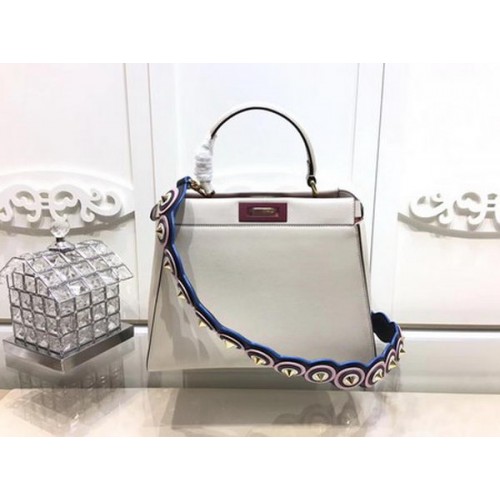 Fendi Peekaboo Small Bag Calfskin Leather FD26796 OffWhite