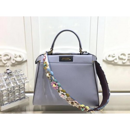 Fendi Peekaboo Small Bag Calfskin Leather FD26796 SkyBlue