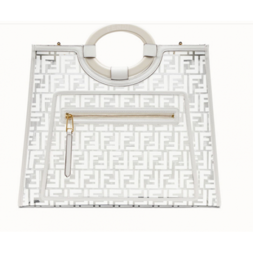 Fendi RUNAWAY PU tote bag 8BH360A white