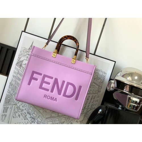Fendi Sunshine Medium leather shopper 8BH386A Lavender