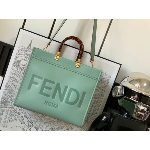Fendi Sunshine Medium leather shopper 8BH386A Light green