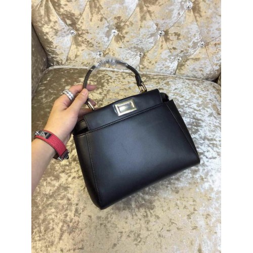Fendi mini Peekaboo Bag Calfskin Leather 30320 Black