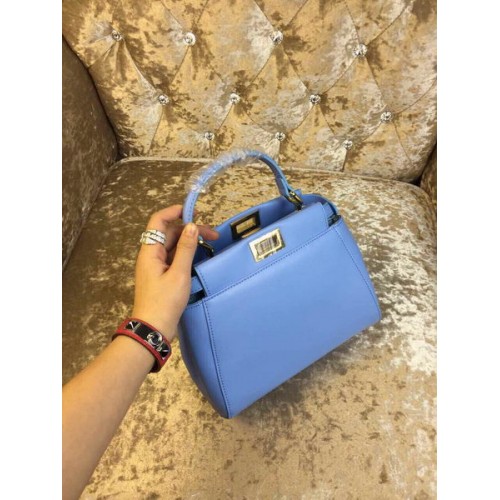 Fendi mini Peekaboo Bag Calfskin Leather 30320 SkyBlue