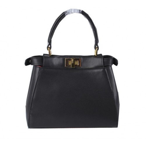 Fendi mini Peekaboo Bag Calfskin Leather FD8838 Black