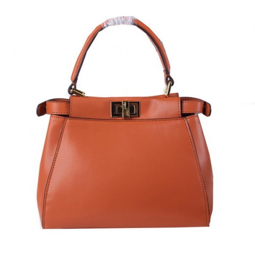 Fendi mini Peekaboo Bag Calfskin Leather FD8838 Wheat