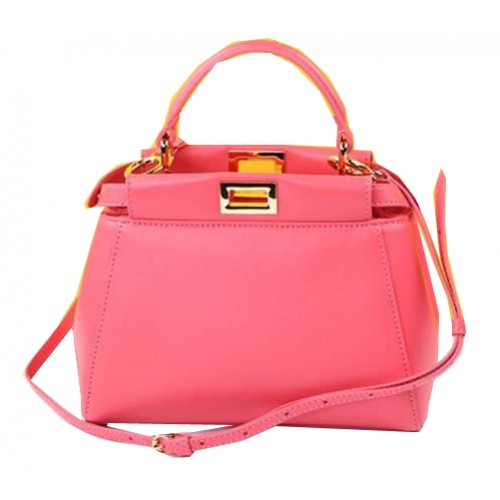 Fendi mini Peekaboo Bag Sheepskin Leather F520885 Rose