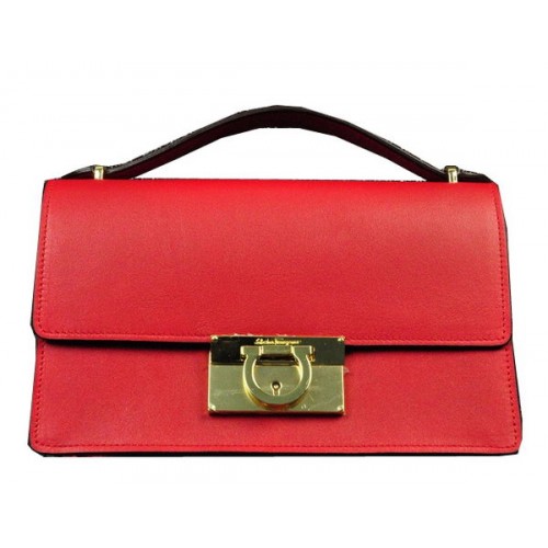 Ferragamo Calfskin Leather Small Shoulder Bag SF0615 Red