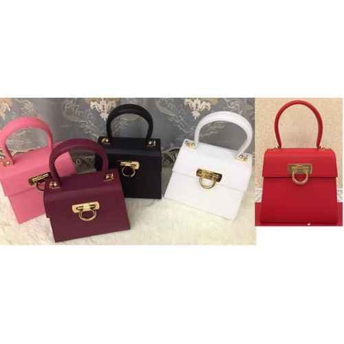 Ferragamo Calfskin Leather Small Shoulder Bag SF0618