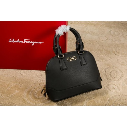 Ferragamo Medium Double Gancio Tote Bag 21E703 Black