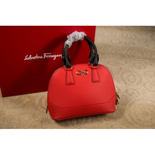 Ferragamo Medium Double Gancio Tote Bag 21E703 Red