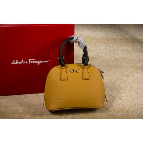Ferragamo Medium Double Gancio Tote Bag 21E703 Yellow