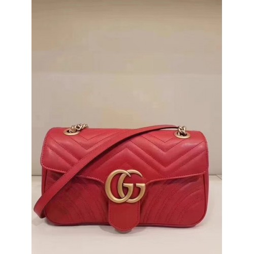 Gucci GG Marmont matelasse Mini Bag 446744 Red