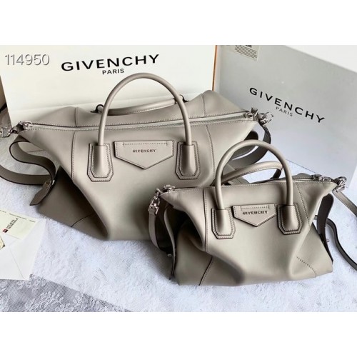 GIVENCHY Original Leather Shoulder Bag 63188 light gray