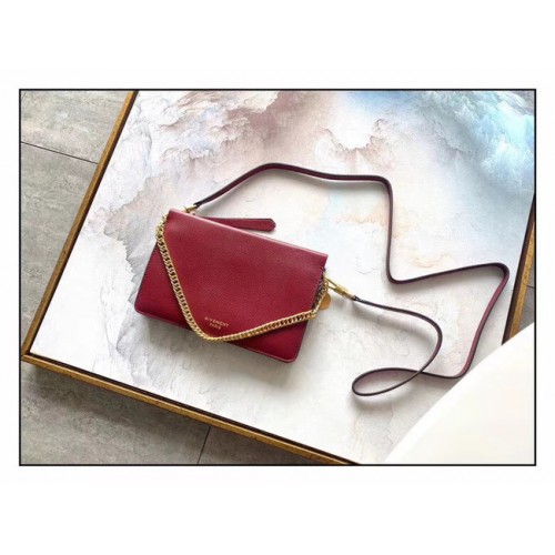 GIVENCHY leather and suede shoulder bag 9337 Wine