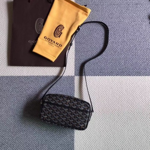 Goyard Calfskin Leather Shoulder Bag 6788 Black