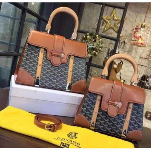 Goyard Y Doodling Calfskin Leather Tote Bag 9956 Brown