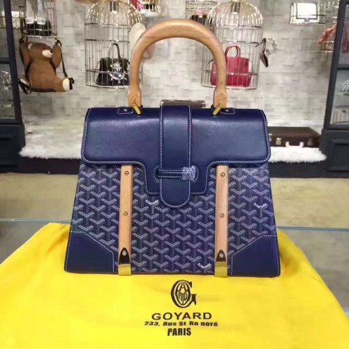 Goyard Y Doodling Calfskin Leather Tote Bag 9956 blue