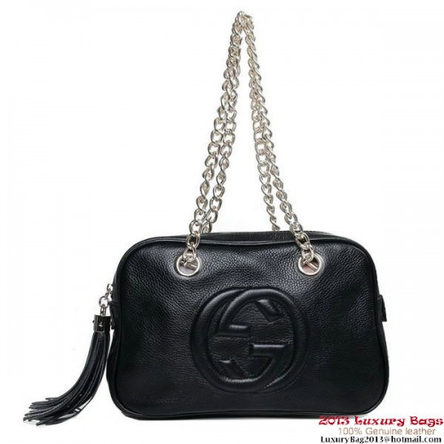 Gucci 308983 A7M0G 1000 Soho Shoulder Bag Black