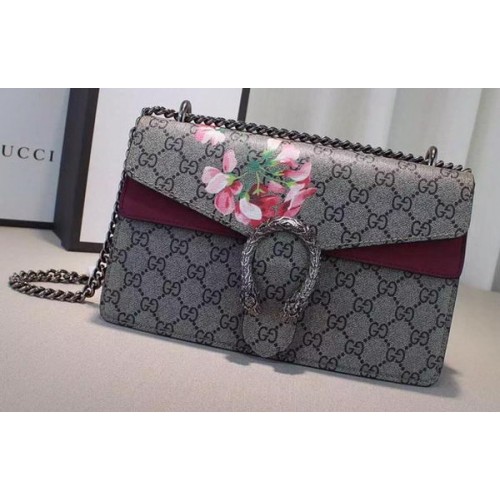 Gucci 400249 Rose Dionysus GG Supreme Canvas Shoulder Bag