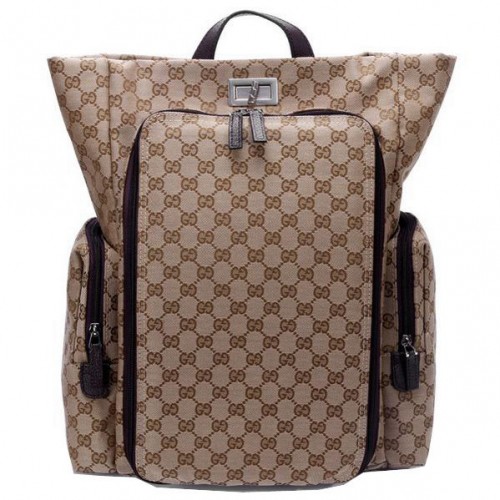 Gucci Backpack Canvas Diaper Bag 28551 Brown