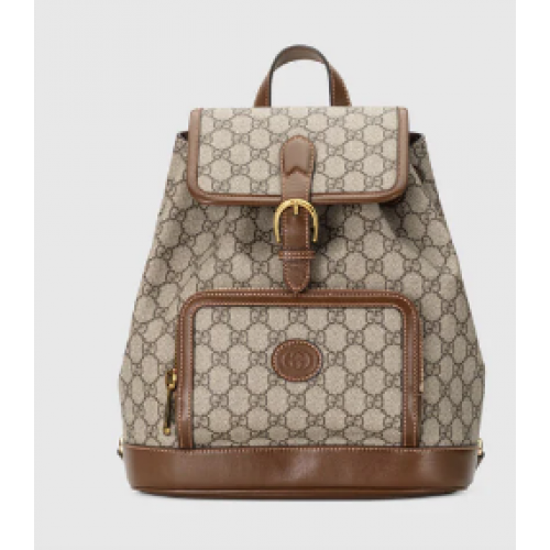Gucci Backpack with Interlocking G 674147 Brown