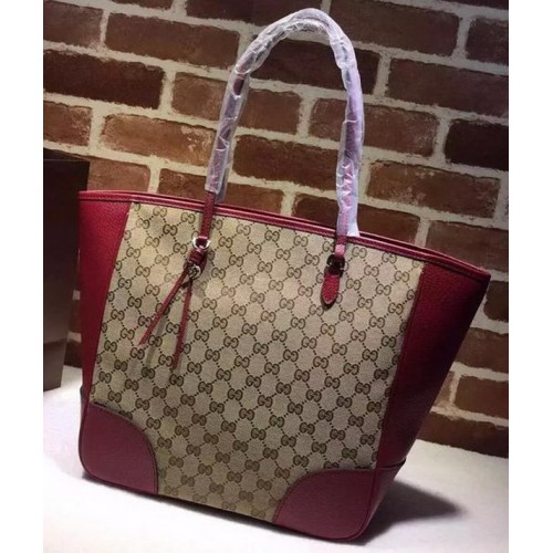 Gucci Bree Original GG Canvas Tote Bag 323671 Burgundy