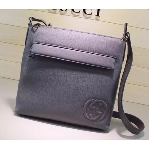 Gucci Calf Leather Messenger BagS 322059 Grey
