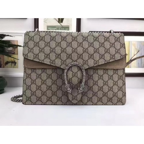 Gucci Dionysus GG Supreme Canvas Shoulder Bag 403348 Khaki