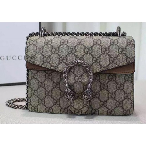 Gucci Dionysus GG Supreme Shoulder Bag 421970 Apricot