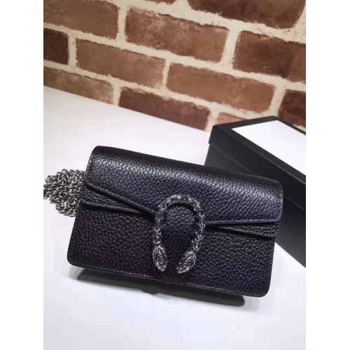 Gucci Dionysus Leather Super mini Bag 476432 Black
