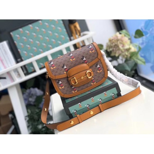 Gucci Disney x Mickey Mouse Small Shoulder Bag 602205 Brown