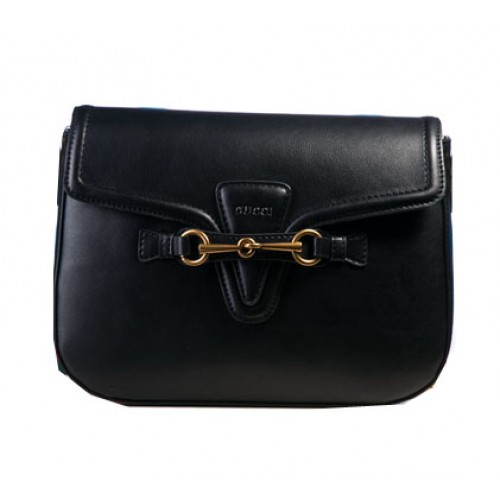Gucci Emily Nappa Leather Shoulder Bag 370835 Black