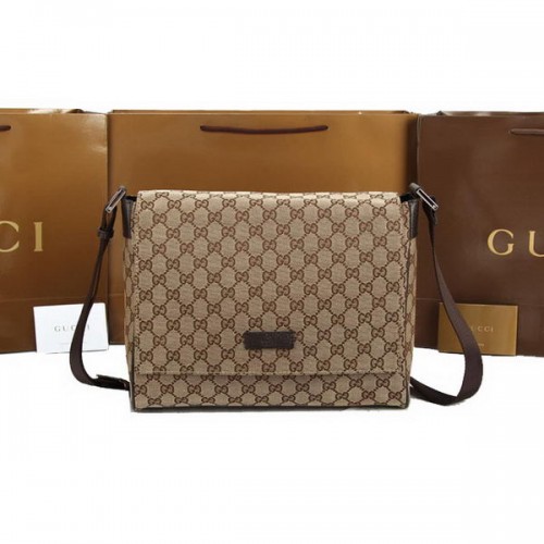 Gucci GG Canvas Small Messenger Bag 146236 Apricot