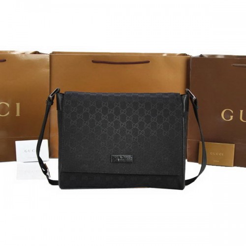 Gucci GG Canvas Small Messenger Bag 146236 Black