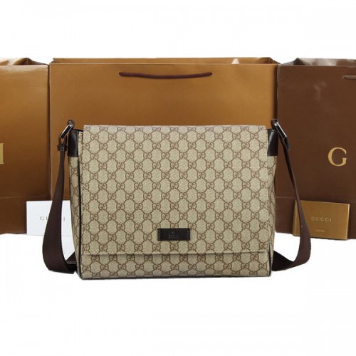 Gucci GG Canvas Small Messenger Bag 146236 Brown