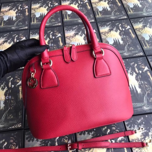 Gucci GG Leather Tote Bag 449662 red