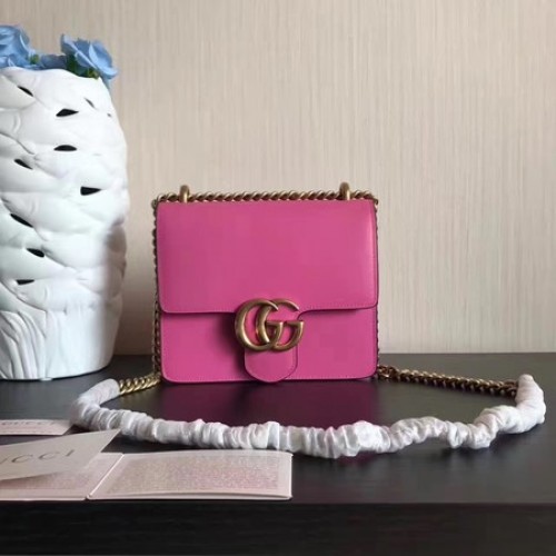 Gucci GG Marmont Leather mini Chain Bag 431384 Rose