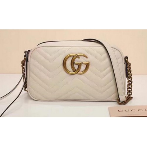 Gucci GG Marmont Matelasse Shoulder Bag 447632 OffWhite