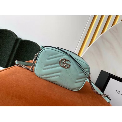Gucci GG Marmont Matelasse samll Shoulder Bag 447632 Pastel green