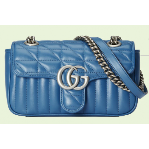 Gucci GG Marmont matelasse mini bag 446744 blue