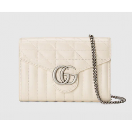 Gucci GG Marmont matelasse mini bag 474575 White