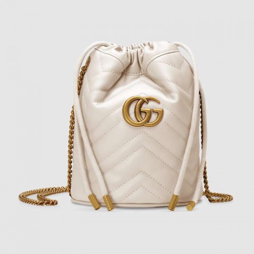 Gucci GG Marmont mini bucket bag 575163 White