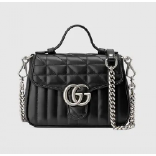 Gucci GG Marmont mini top handle bag 583571 black