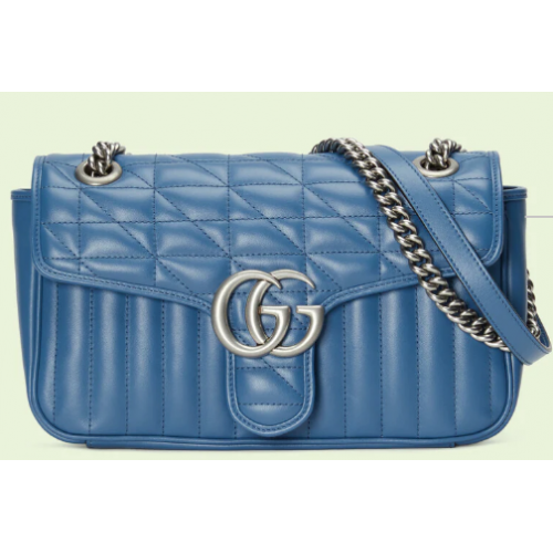 Gucci GG Marmont small shoulder bag 443497 Blue