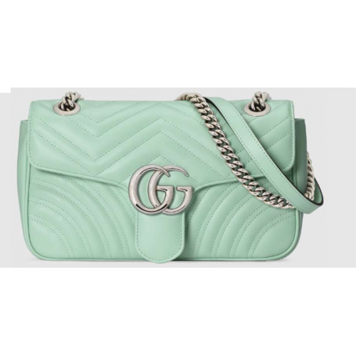 Gucci GG Marmont small shoulder bag 443497 Light green