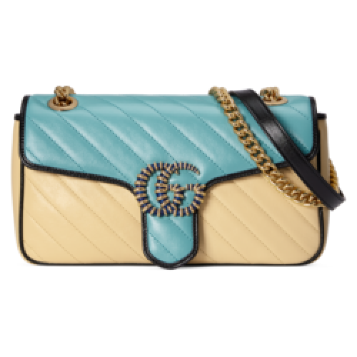 Gucci GG Marmont small shoulder bag 443497 Pastel blue